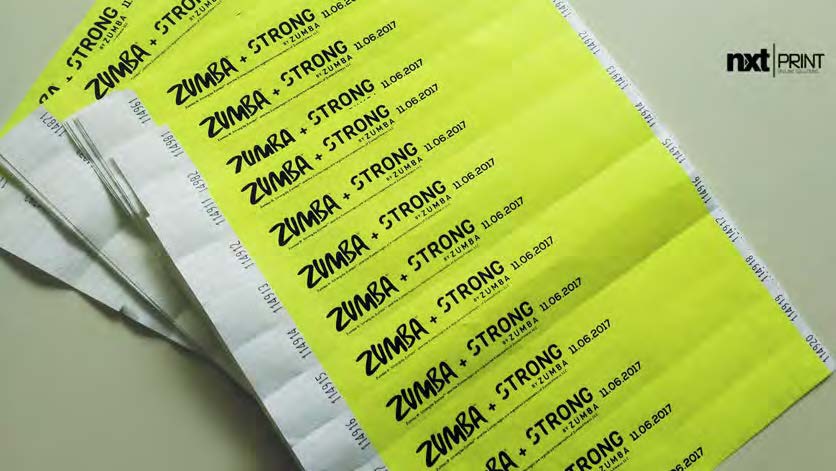 Pulseiras Tyvek fluorescentes